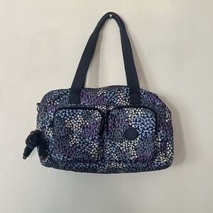 Kipling Mara Printed  Satchel Shoulder Bag Purse Floral Tote Cottagecore